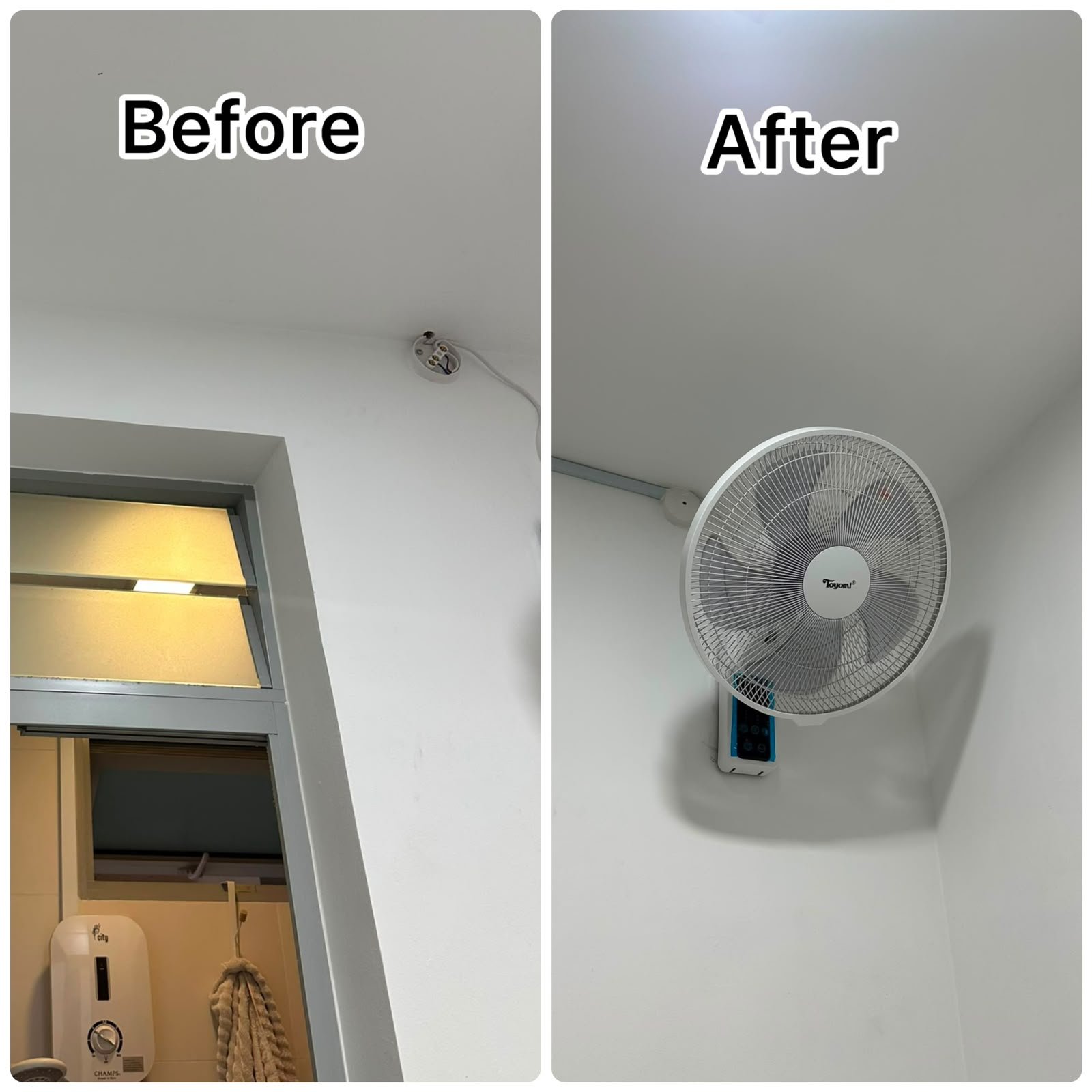 Wall-Mounted Fan Installation Service in Singapore
